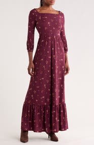 GO COUTURE Long Sleeve Maxi Dress