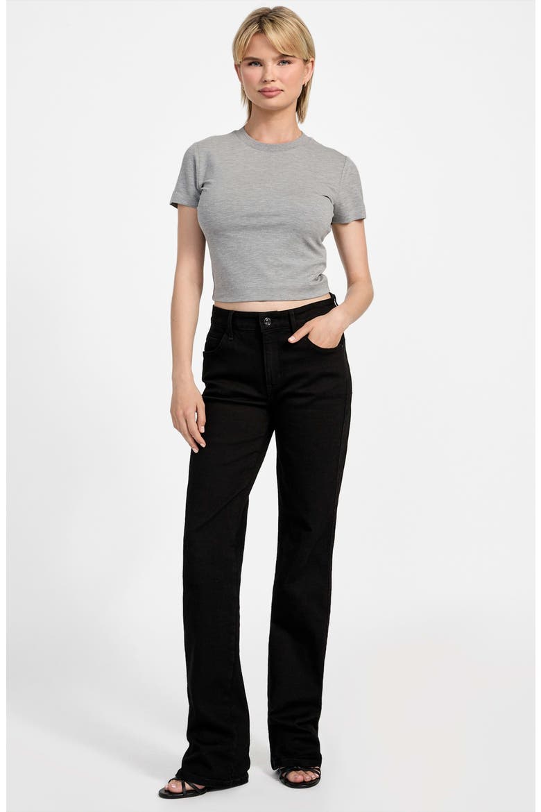 Basic Crop Mini Logo T-Shirt, Alternate, color, MARBLE HEATHER