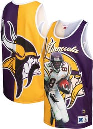Mitchell & Ness Men's Mitchell & Ness Randy Moss Purple/Gold Minnesota Vikings Retired Player Graphic Tank Top