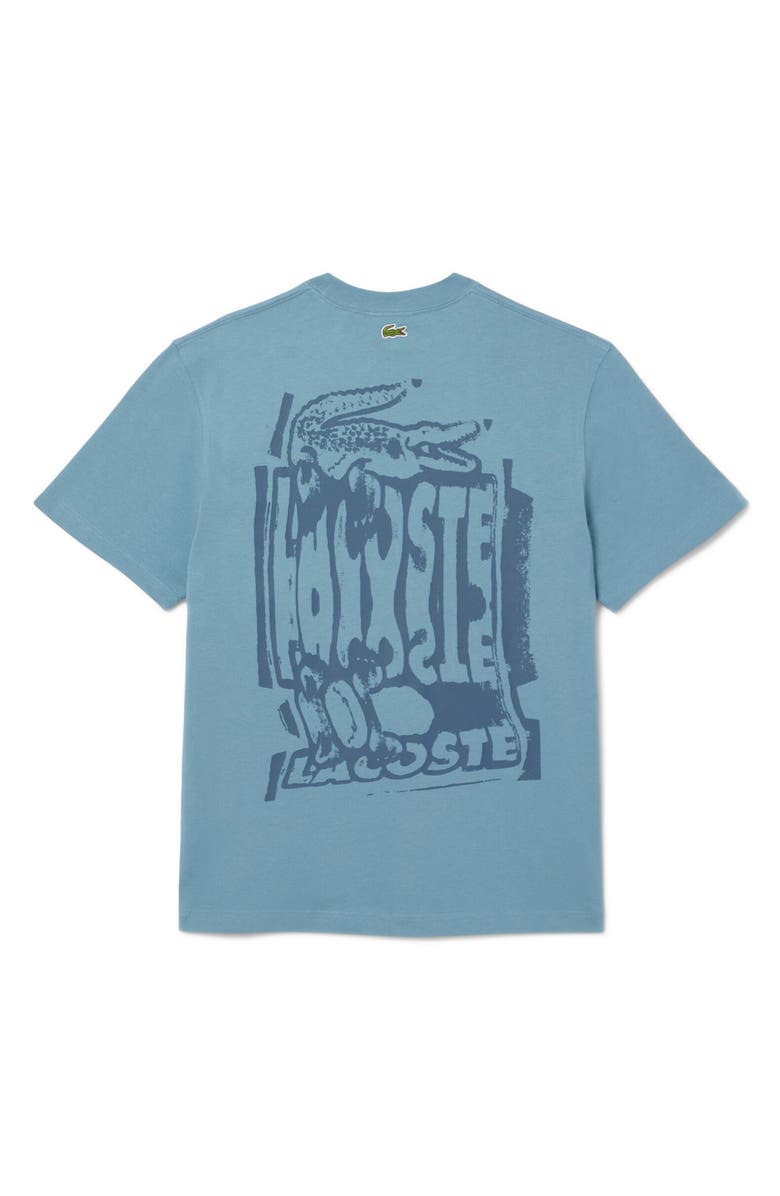 Lacoste Stencil Classic Fit Graphic T-Shirt, Alternate, color, Cun Limestone/ Falcon