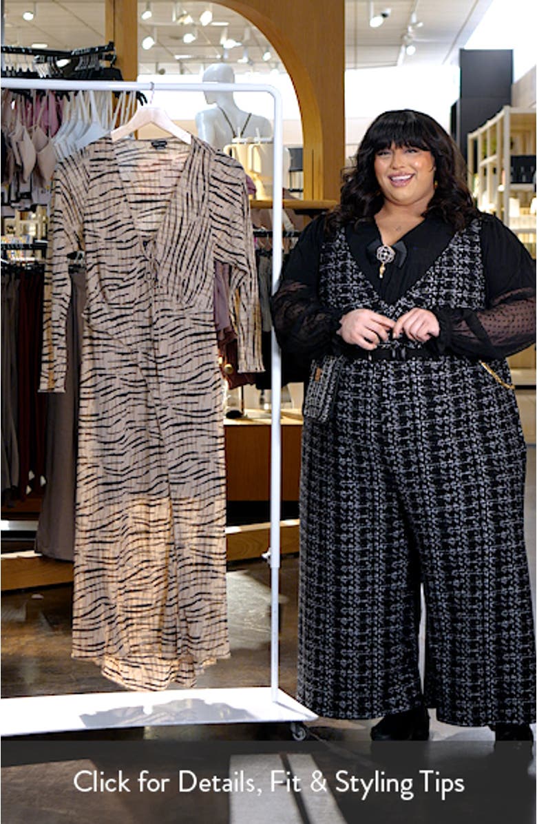 Anthea Zebra Print Long Sleeve Maxi Dress, sales video thumbnail