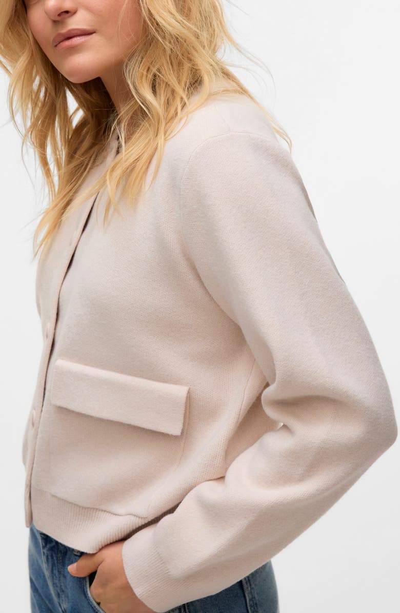 VERO MODA Apple Pocket Bomber Cardigan, Alternate, color, Birch