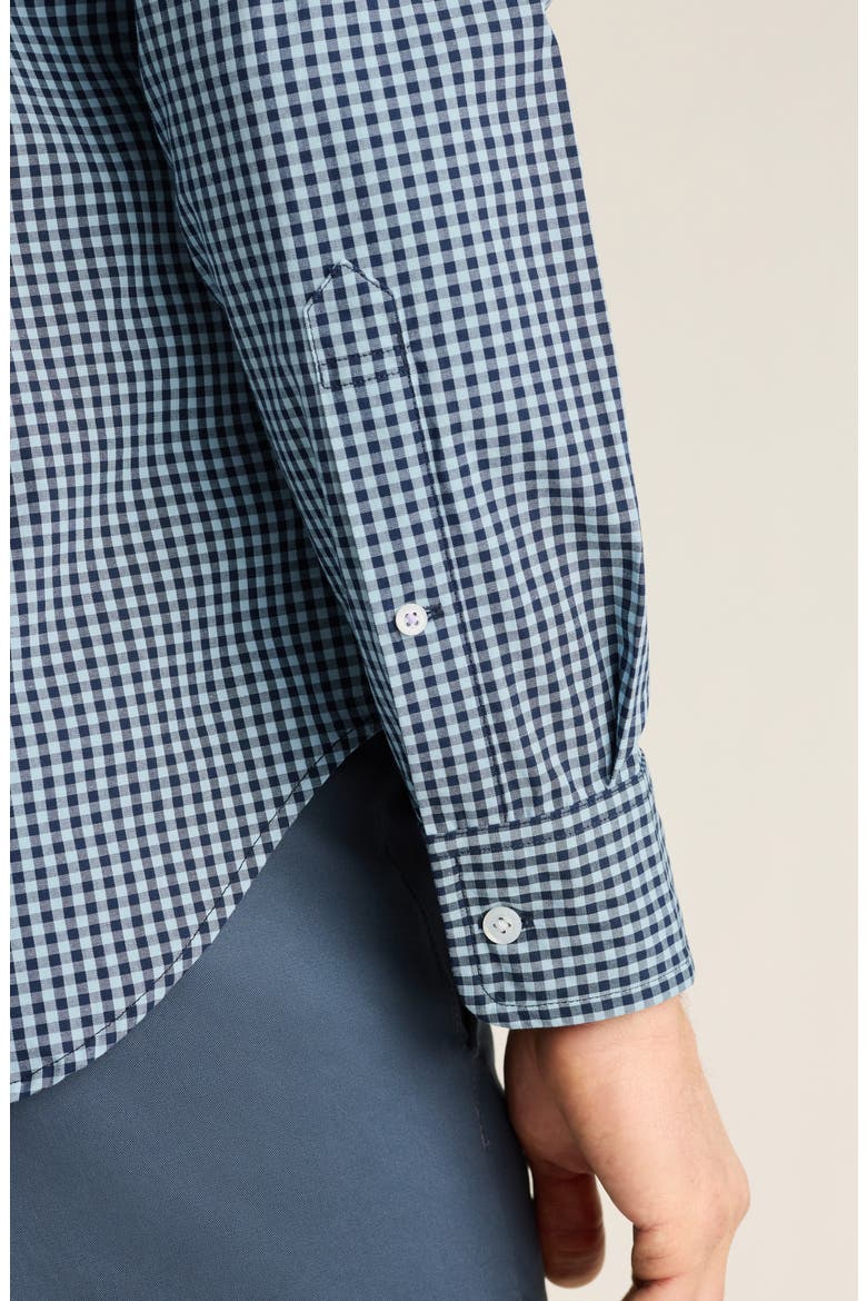 Raliegh Slim Fit Gingham Check Button Down Shirt, Alternate, color, NAVY/ BLUE