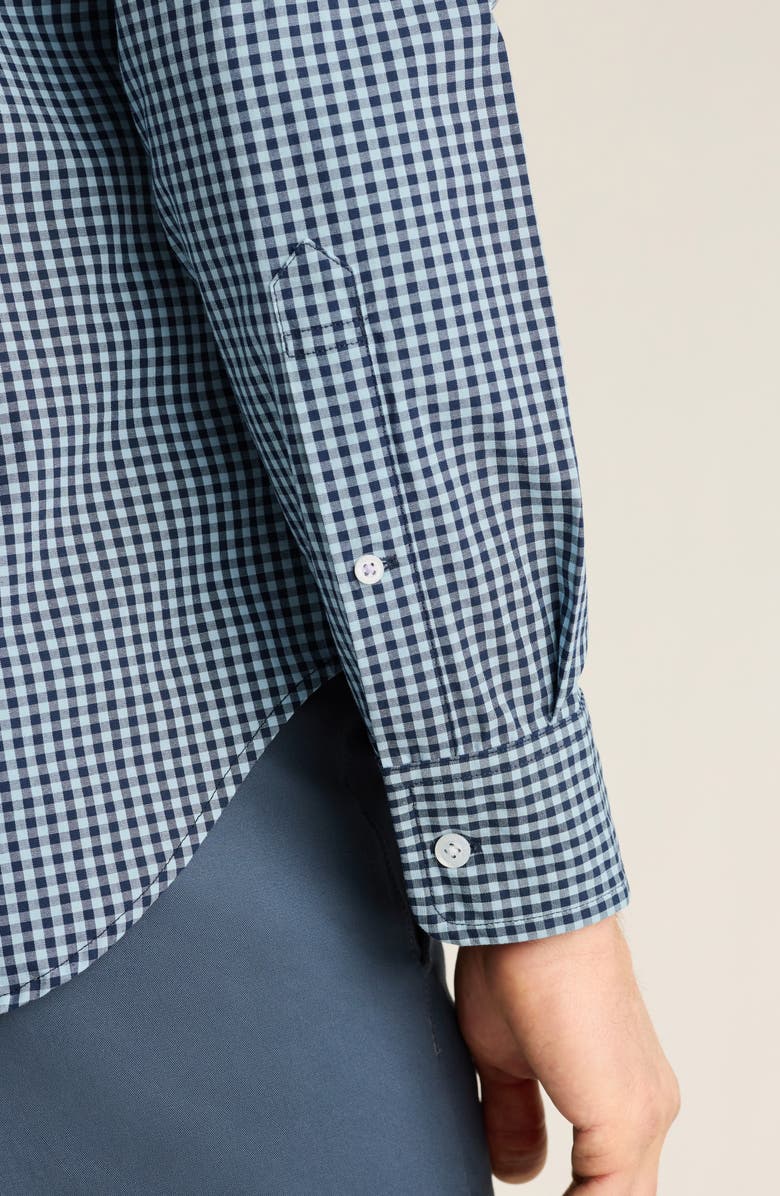 Bonobos Raliegh Slim Fit Gingham Check Button Down Shirt, Alternate, color, Navy/ Blue