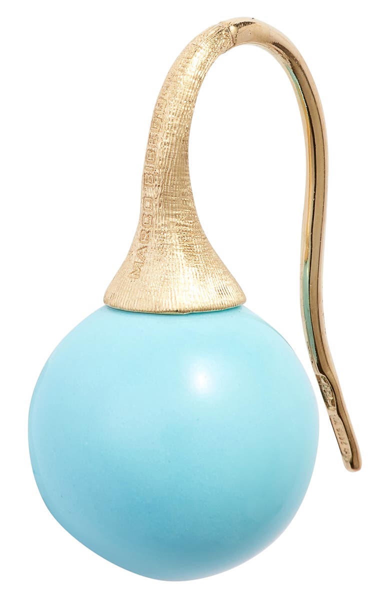 Marco Bicego Africa Boule 18K Yellow Gold & Semiprecious Stone Drop Earrings, Alternate, color, Yellow Gold/ Turquoise