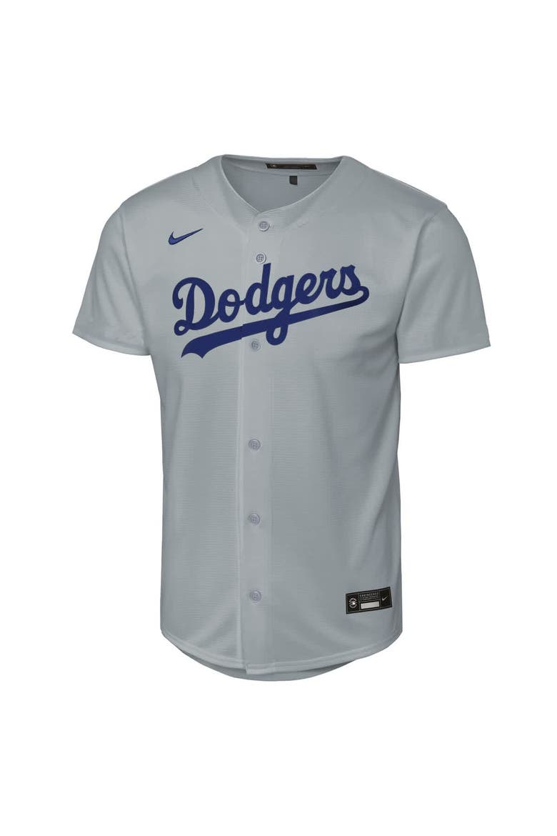Youth Nike Gray Los Angeles Dodgers Alternate Replica Jersey, Alternate, color, Gray