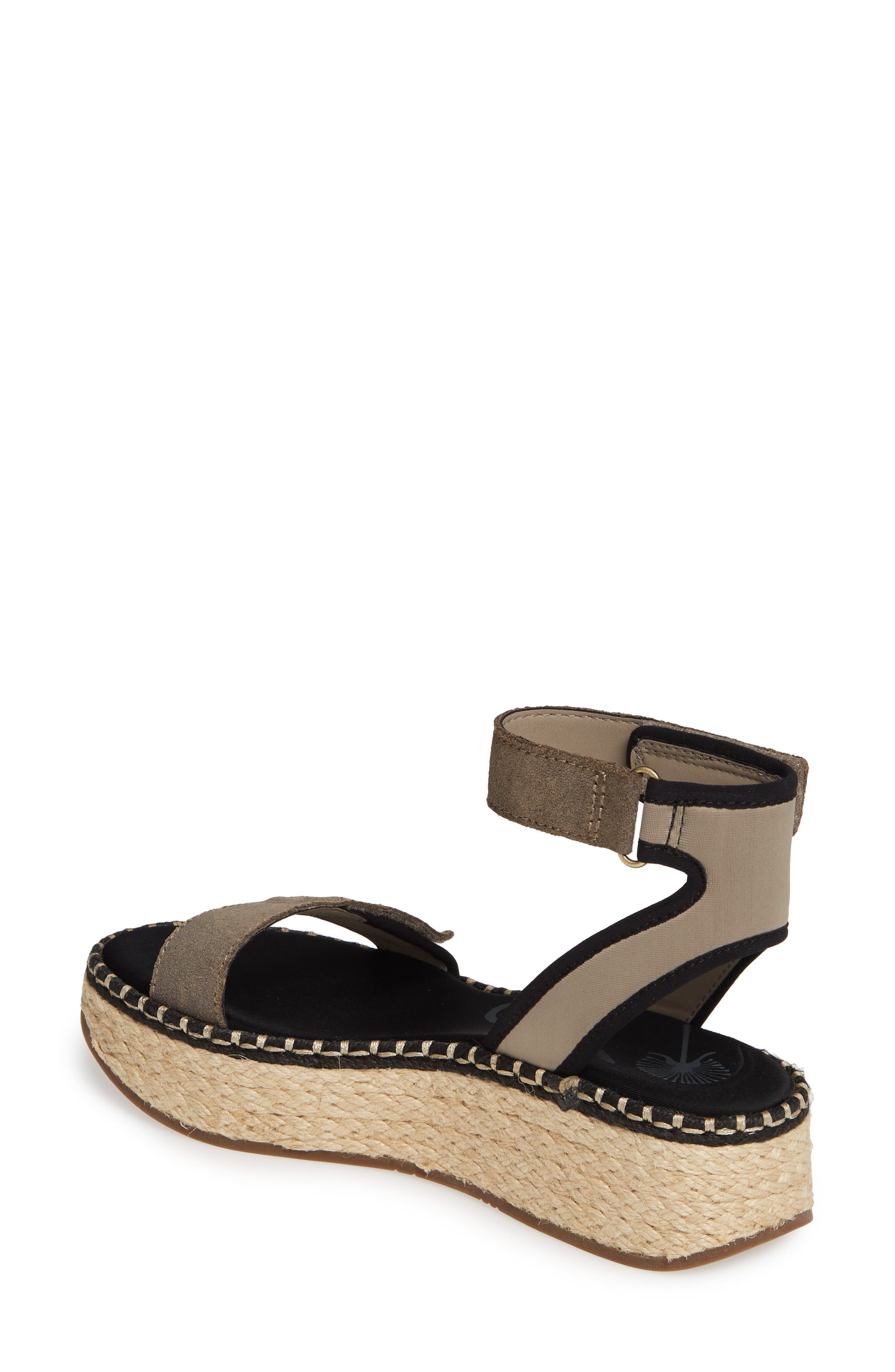 Reflector Espadrille Platform Sandal, Alternate, color, STONE FABRIC