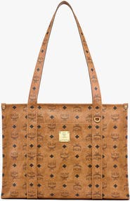 MCM Large Aren School Bag Tote in Visetos