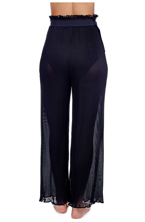 Shop Profile By Gottex Tutti Frutti Pleated Sheer Pant In Black