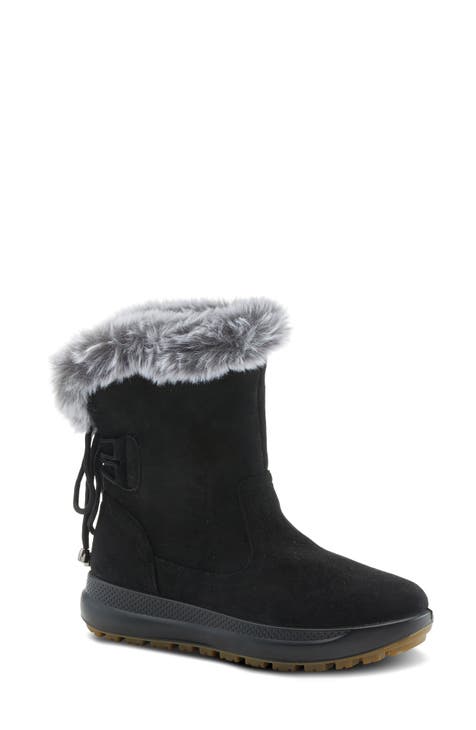 Fur snow boots ladies best sale