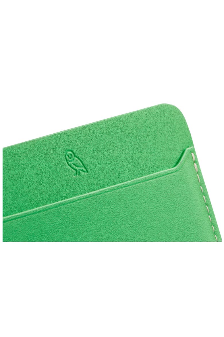 Leather RFID Card Case, Alternate, color, NEONGREEN