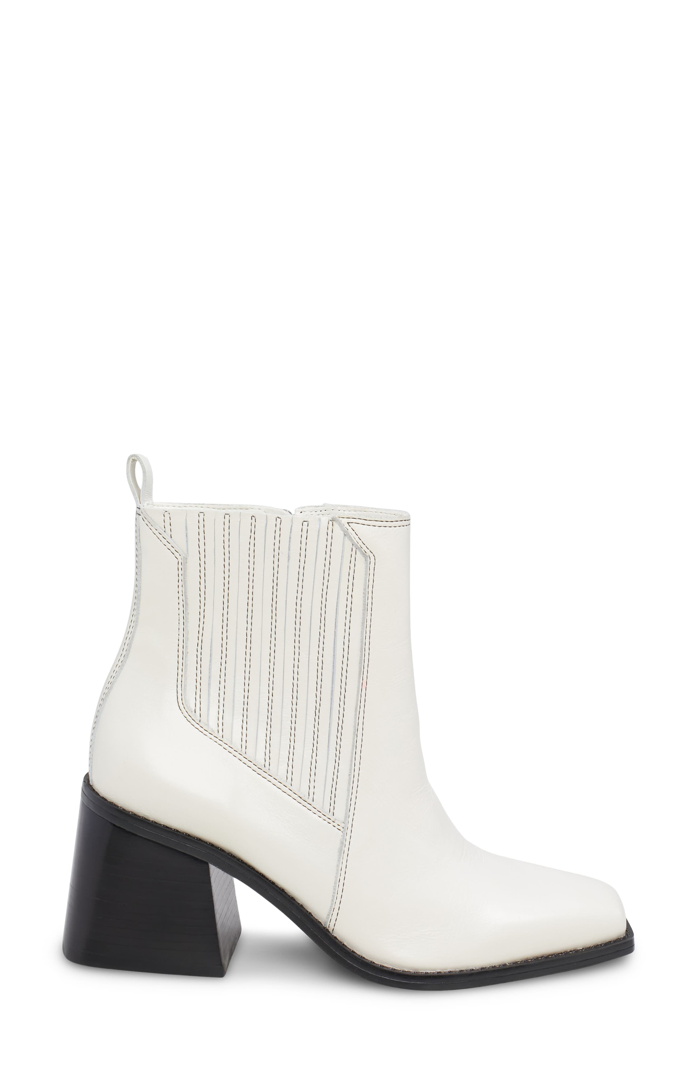 Sojetta Square Toe Bootie, Alternate, color, CREAMY WHITE