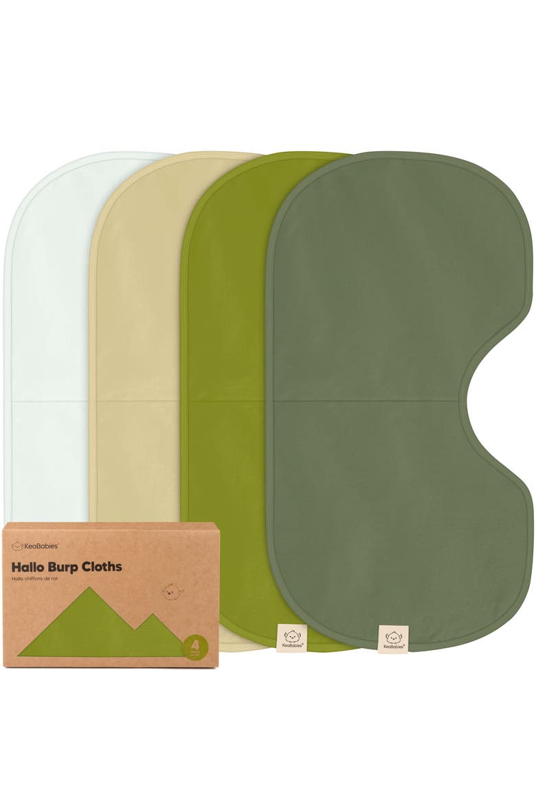 4-Pack Hallo Burp Cloths, Main, color, Palms