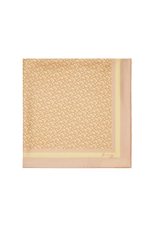 Shop Burberry B Charm Silk Scarf In Teacup