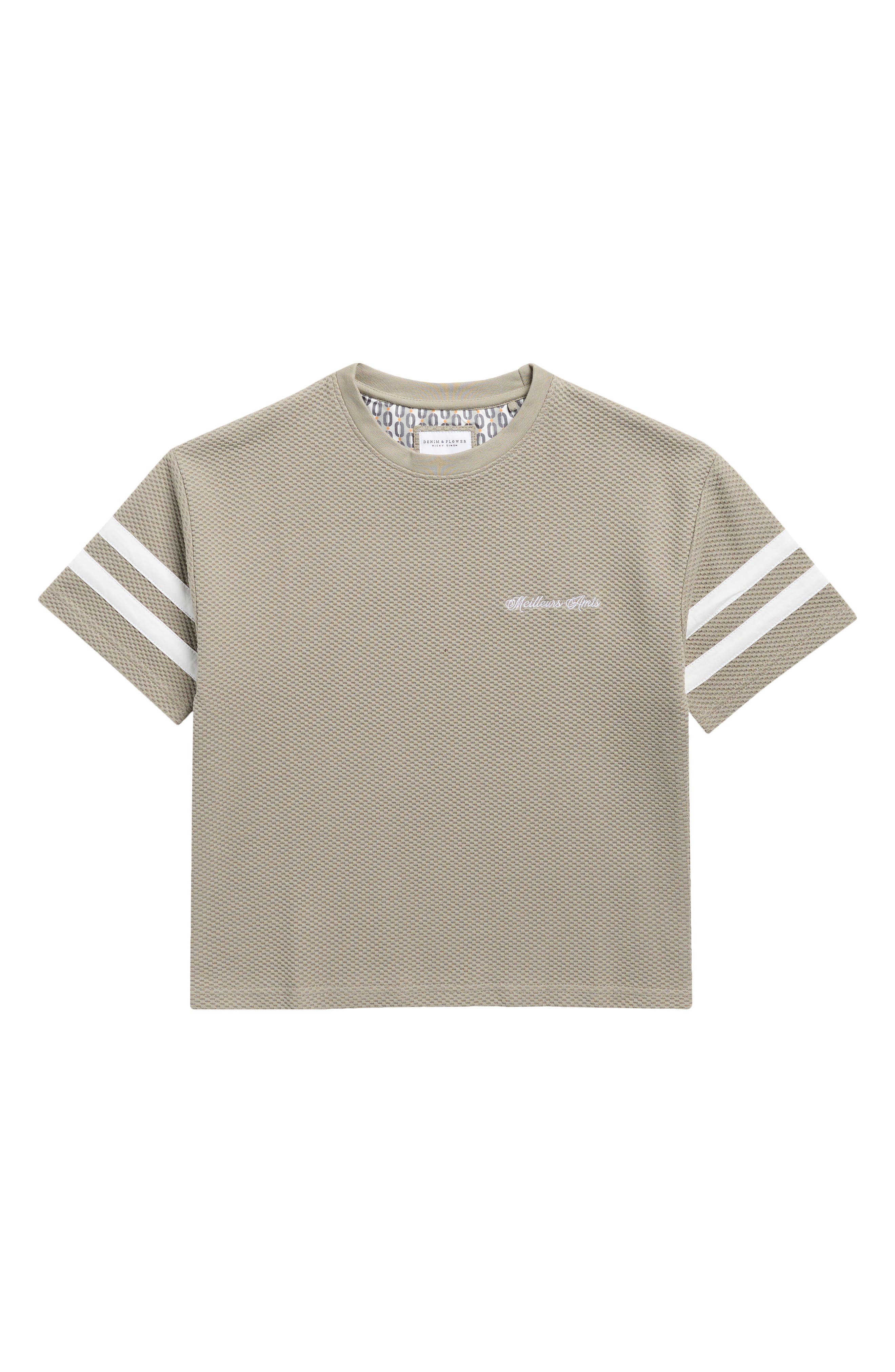 DENIM AND FLOWER Kids' Textured Cotton Knit T-Shirt