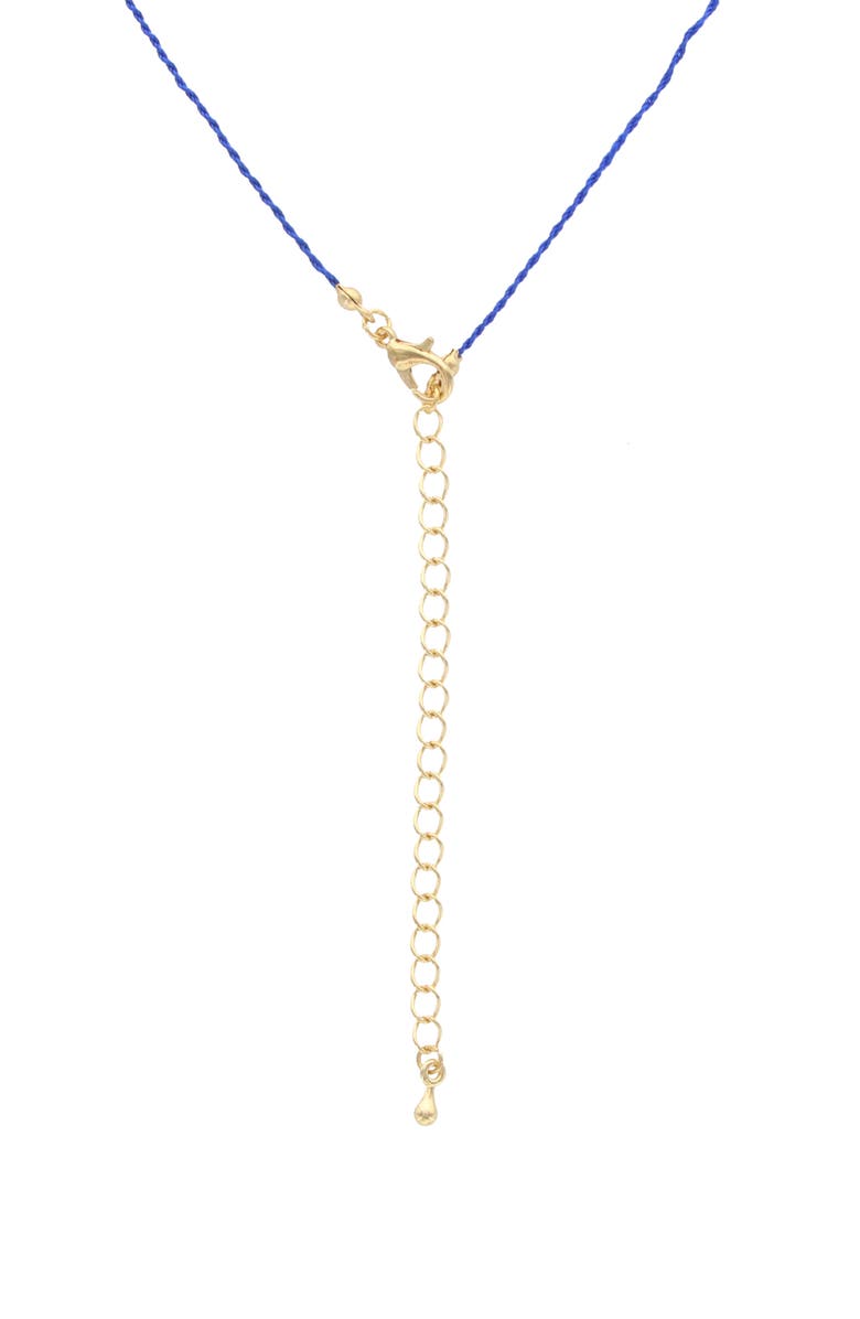 OLIVIA WELLES Agate Stone Cord Necklace, Alternate, color, Gold-Blue
