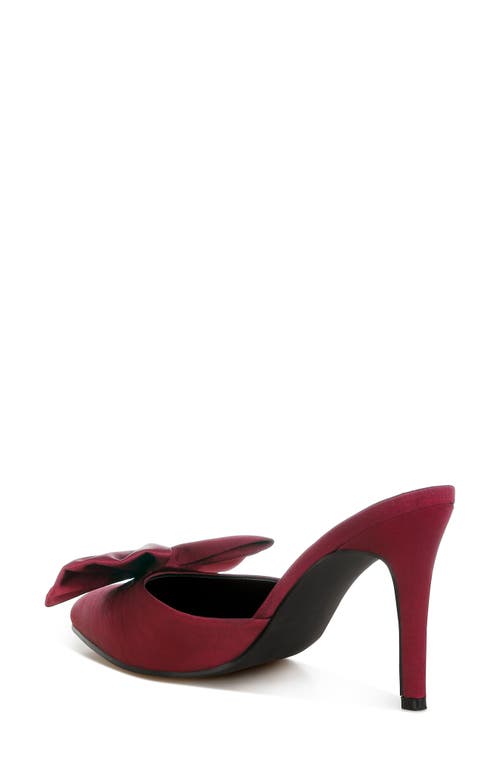 London Rag Sidonie Bow Mule Pump In Burgundy