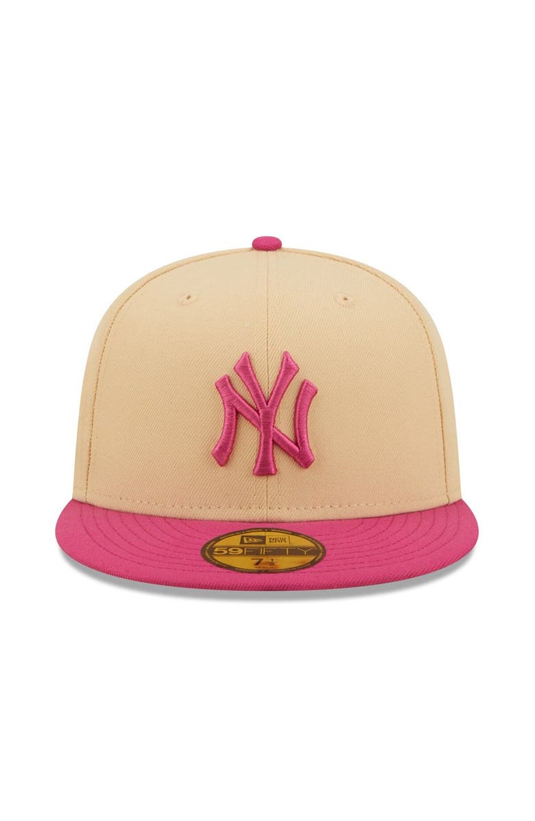 New Era Men's New Era Orange/Pink New York Yankees 1999 World Series Mango Passion 59FIFTY Fitted Hat, Alternate, color, 