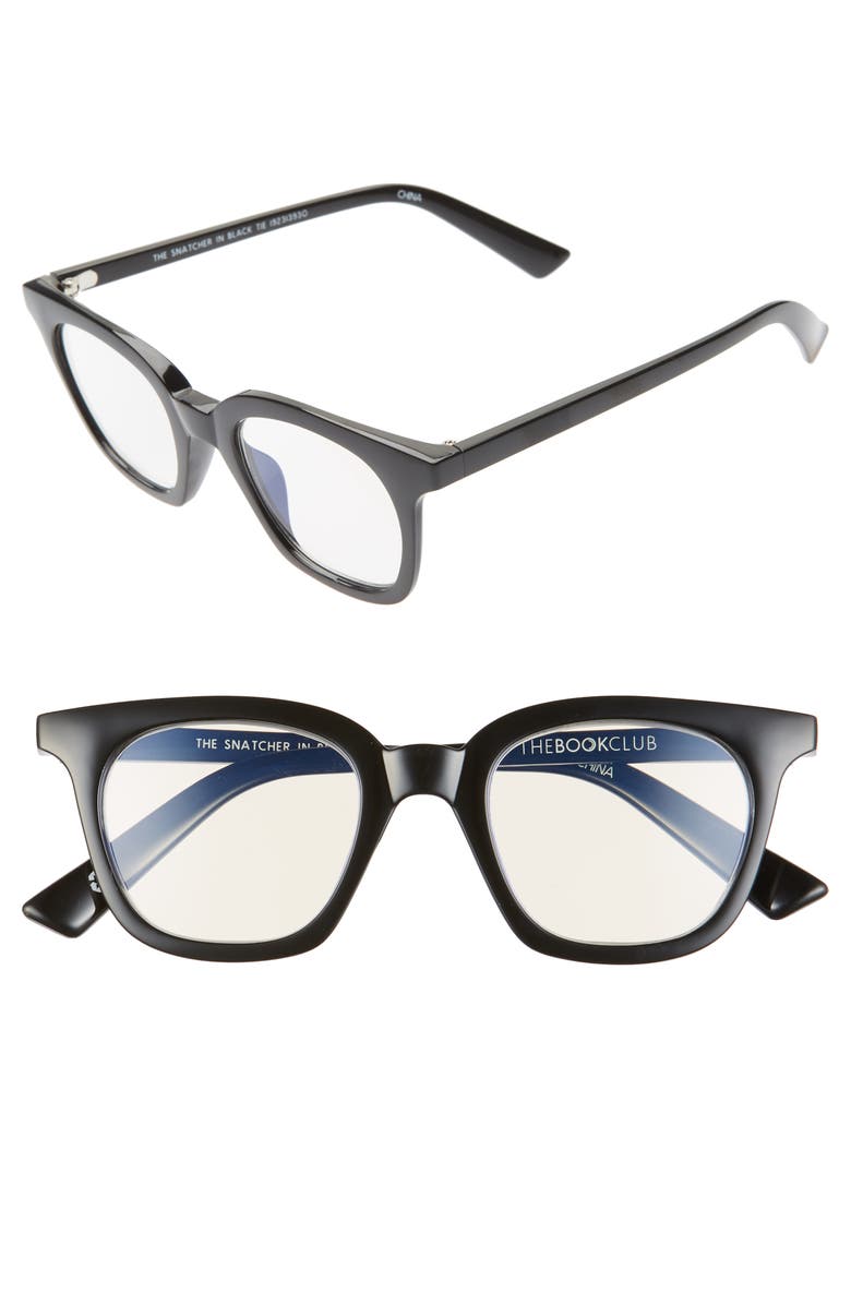 The Book Club The Snatcher In Black Tie 47mm Reading Glasses, Alternate, color,