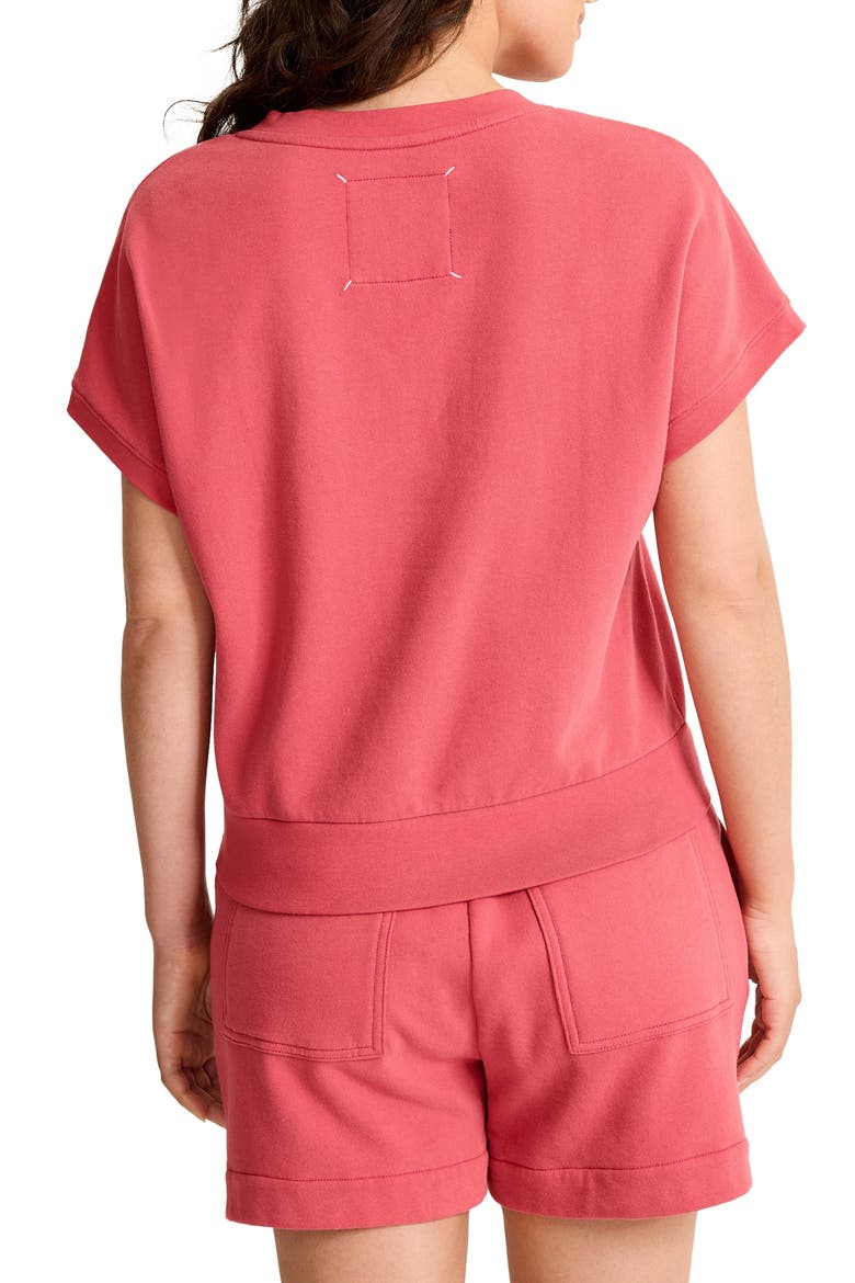 Marina Del Mar Short Sleeve Sweatshirt, Alternate, color, WILD GERANIUM