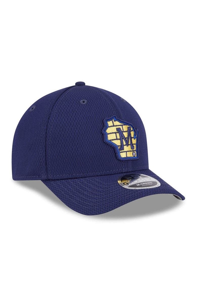 New Era Men's New Era Navy Milwaukee Brewers 2025 MLB Clubhouse 9FORTY Adjustable Hat, Alternate, color, 