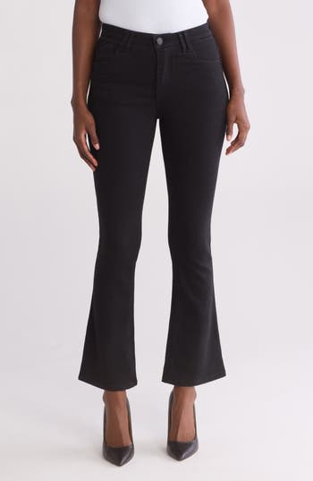 Democracy Rhinestone Pocket Itty Bitty Bootcut Jeans In Black