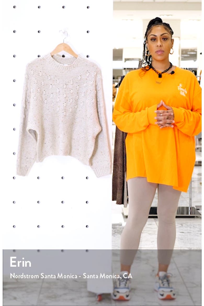 Bobble Stitch Mock Neck Sweater video