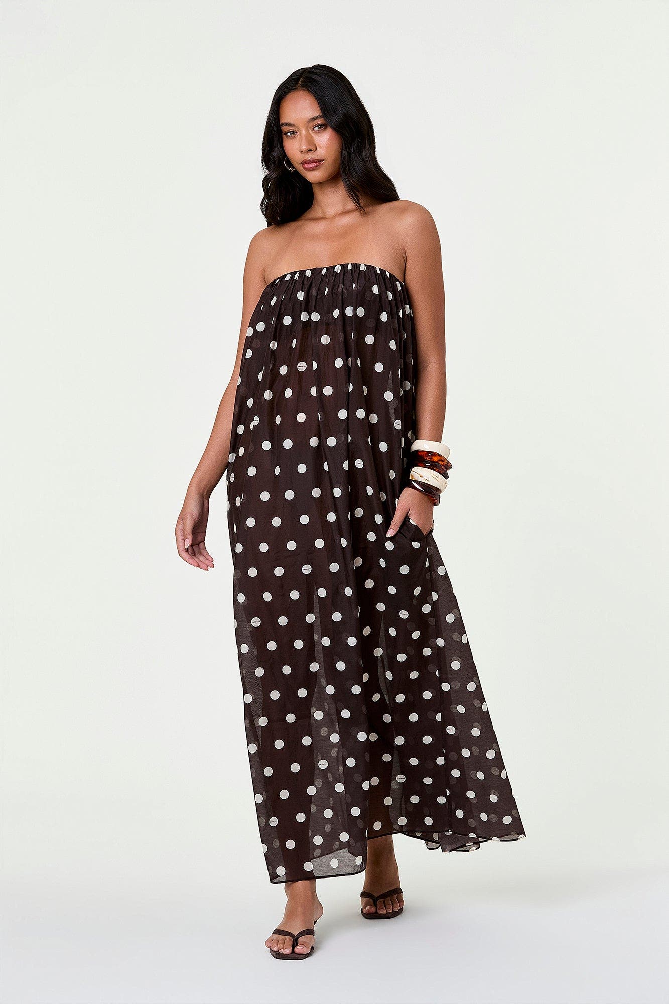 selected Espresso / Ivory Polka Dot