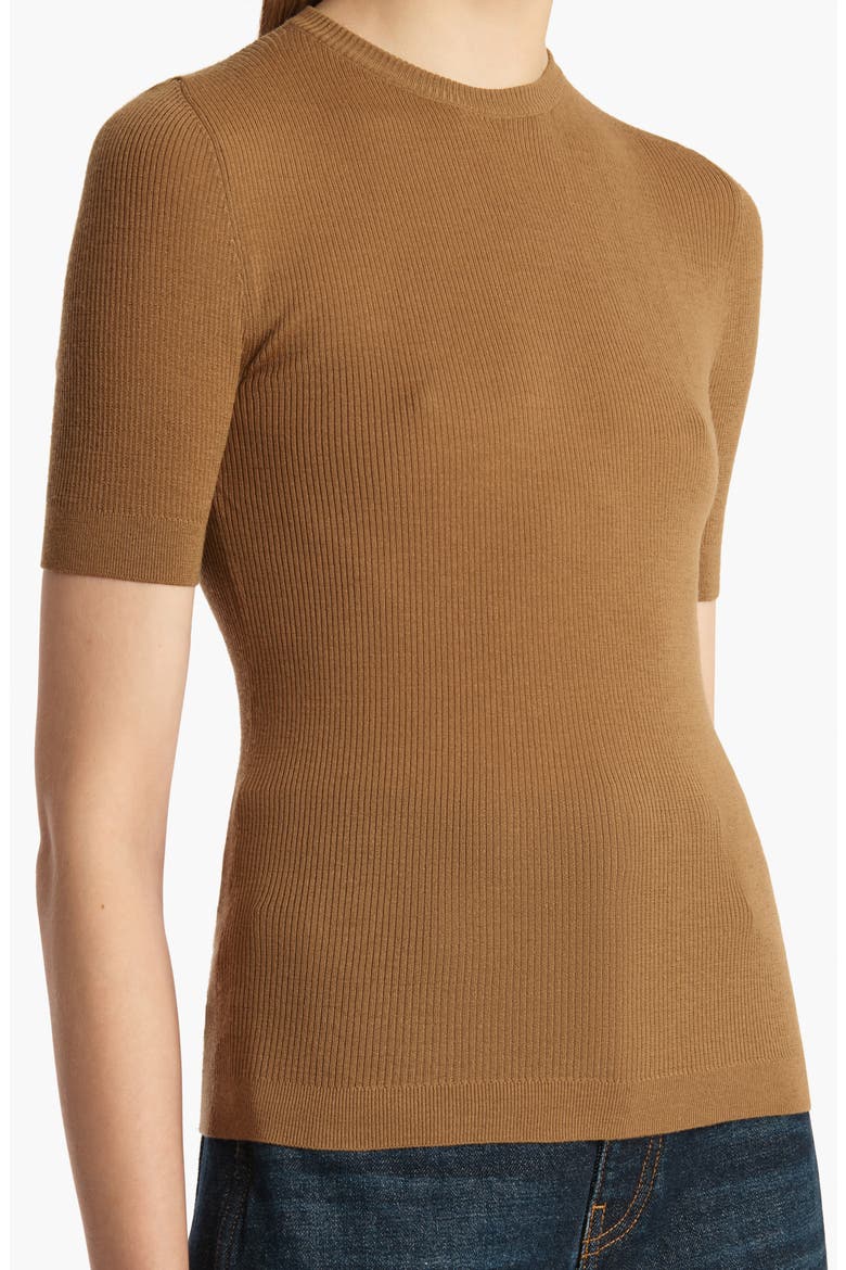 Celina Merino Wool Blend Rib Sweater, Alternate, color, MAPLE