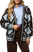 SAACHI Argyle Stripe Cardigan
