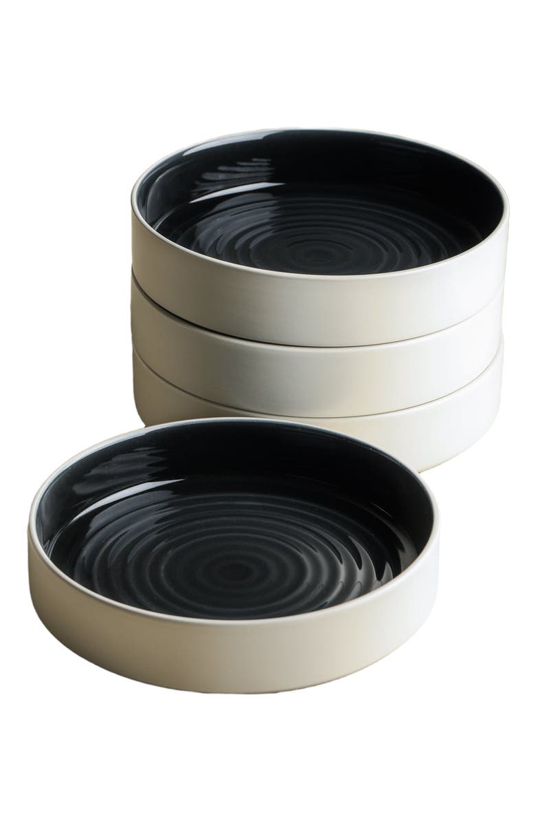 Stone Lain Elica Stoneware 12-Piece Dinnerware Set, Alternate, color, Black And Beige