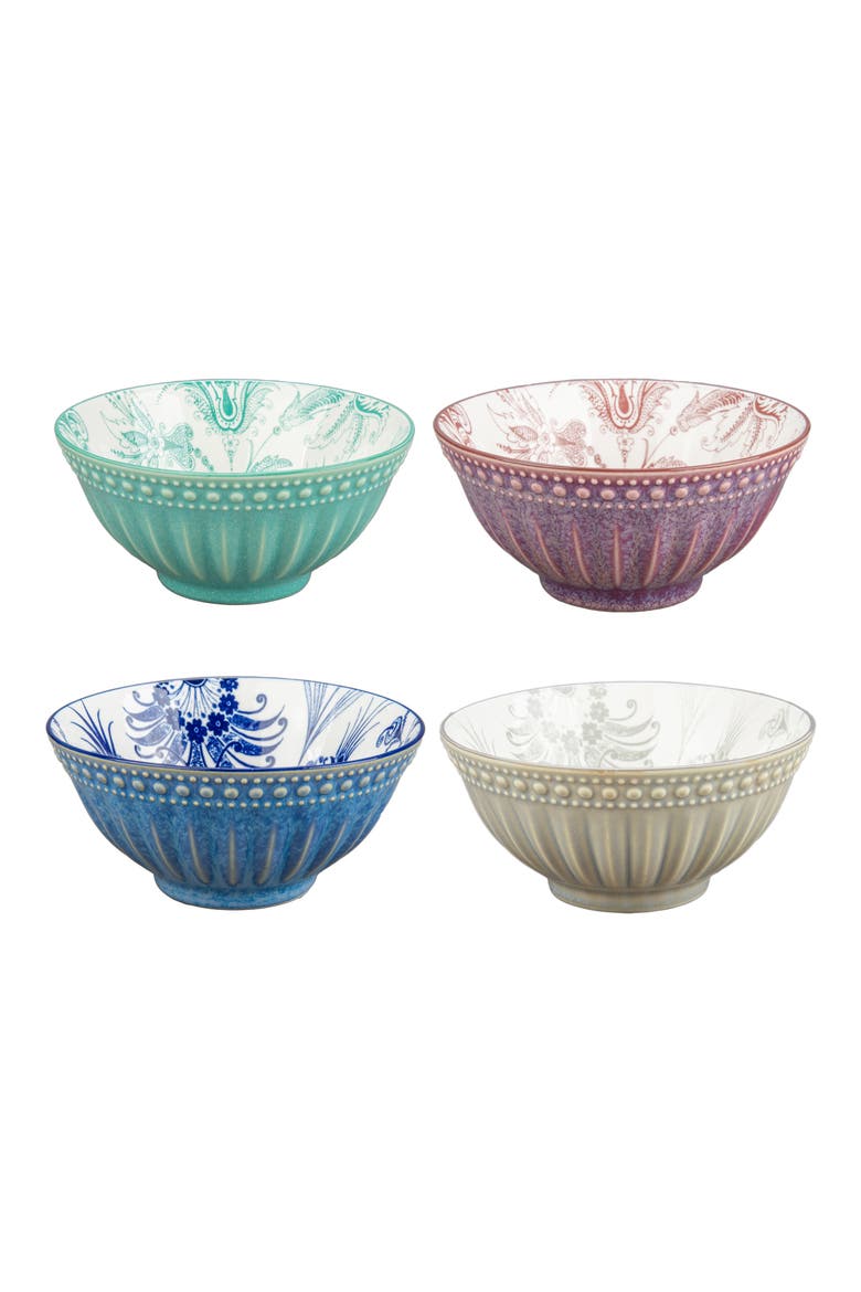Sonata 4-Piece Assorted Ceramic Bowl Set, Alternate, color, MULTI