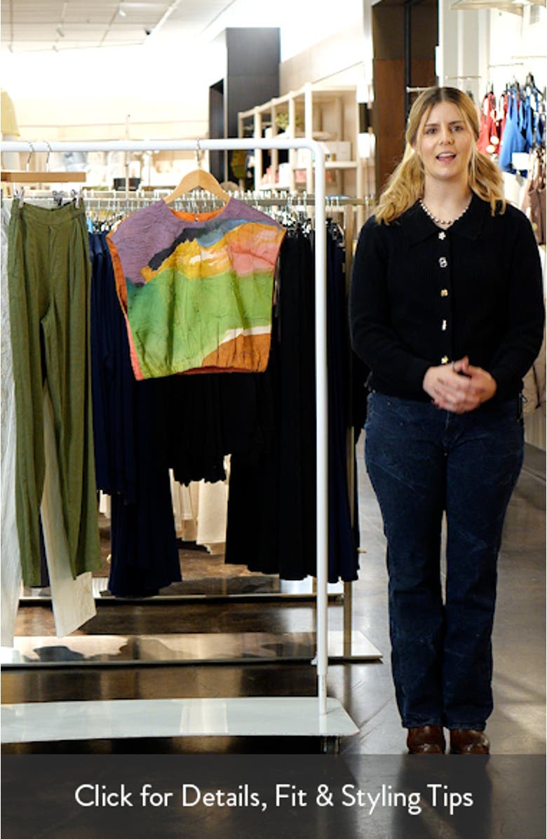 Gisella Crinkle Satin Crop Top, sales video thumbnail