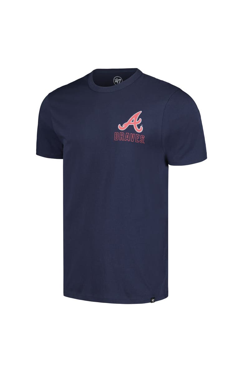 '47 Men's '47 Navy Atlanta Braves Hang Back Franklin T-Shirt, Alternate, color, 