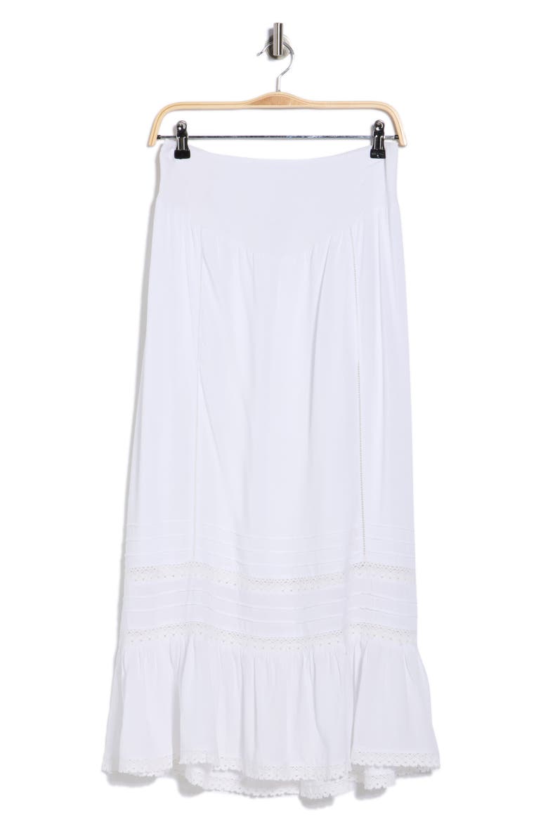 Ruffle Maxi Skirt, Alternate, color, WHITE