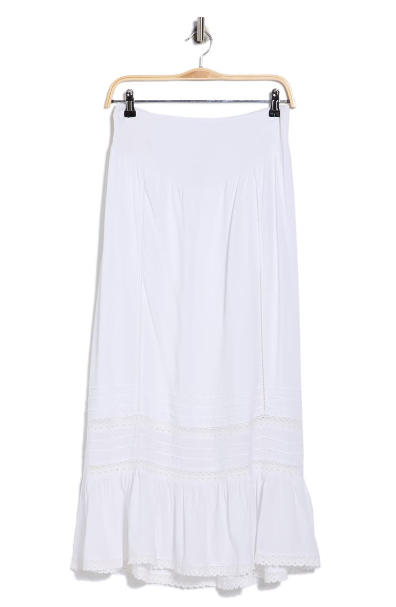 Vigoss Ruffle Maxi Skirt, Alternate, color, White