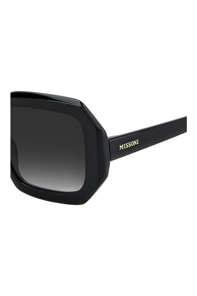50mm Square Sunglasses, Alternate, color, BLACK/ GREY SHADED