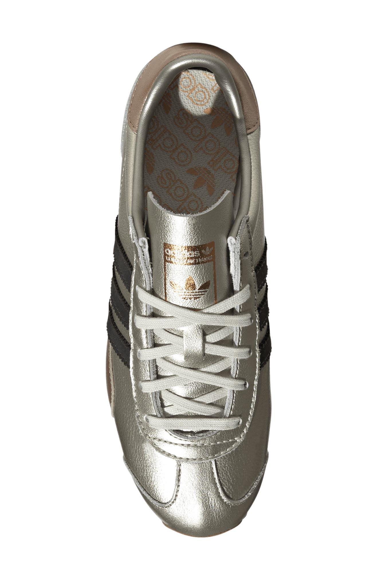 adidas Country Low Top Sneaker, Alternate, color, Silver Met/ Gold Met/ Black