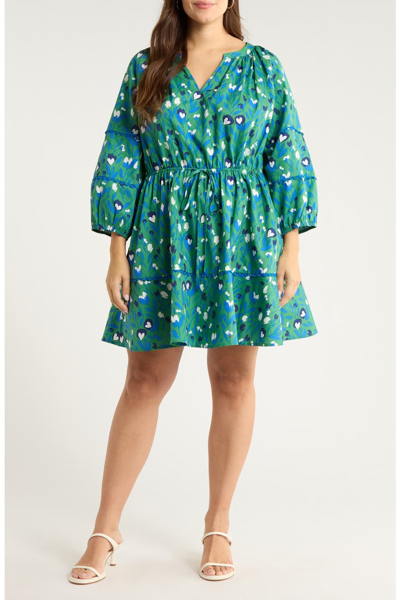 Laury Floral Print Minidress, Main, color, KELLY-MULTI