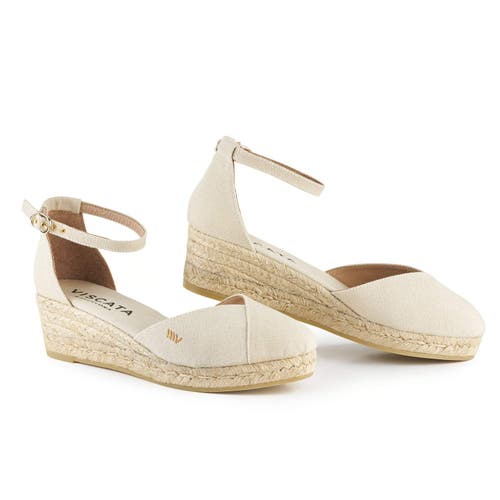 Viscata Formiga Canvas Espadrille Wedges In Beige