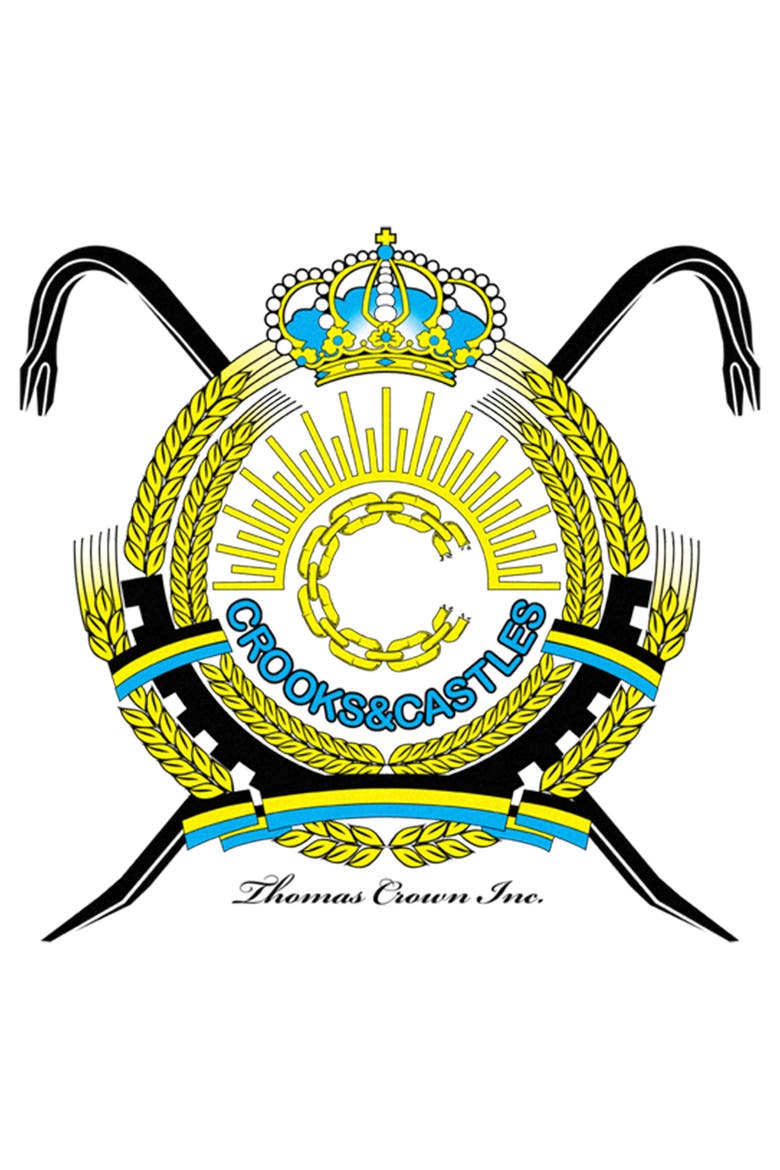 Men's Crooks & Castles Thomas Crown Inc. Coat of Arms  Graphic T-Shirt, Alternate, color, White