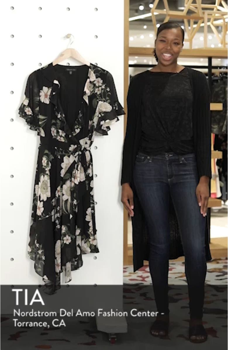 Floral Print Wrap Dress, sales video thumbnail