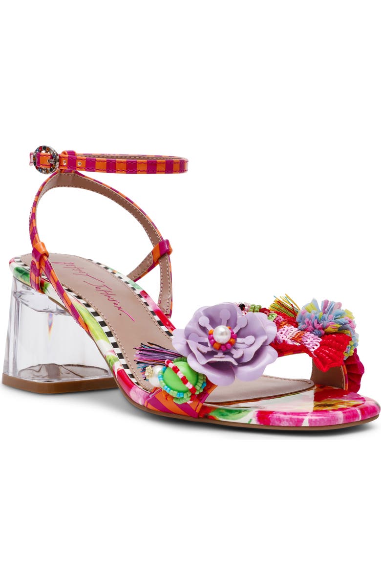 Betsey Johnson Merrily Ankle Strap Sandal, Main, color, Bright Multi