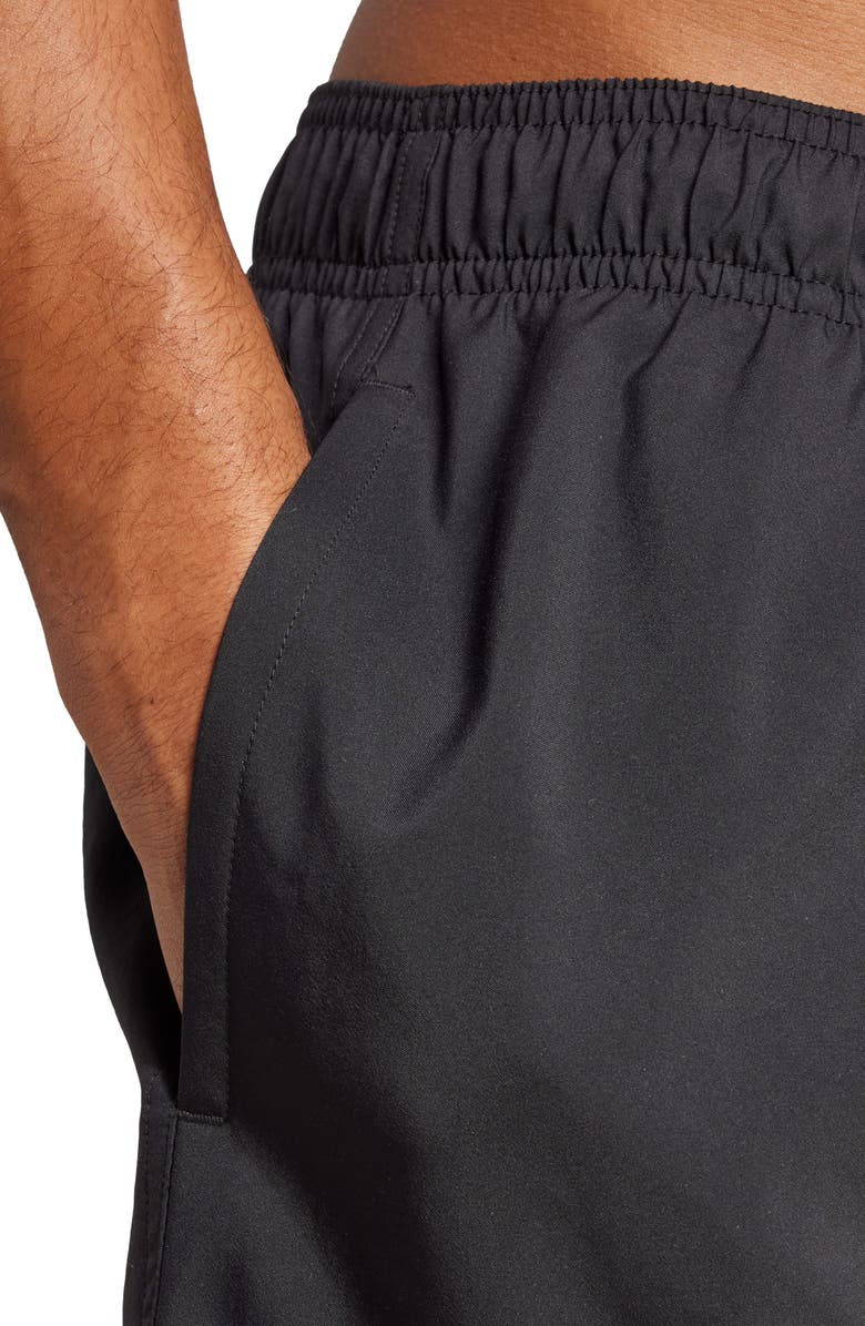 adidas Essentials Swim Trunks, Alternate, color, Black/ White