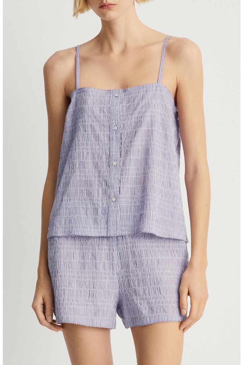 Stripe Seersucker Short Pajamas, Main, color, LILAC