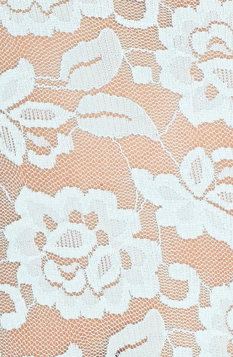 Black Bow 'Rachel' Lace Babydoll & G-String, Alternate, color, Bridal Blue