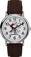 Timex® Peanuts® x Timex Weekender Baseball 38mm Fabric Strap Watch