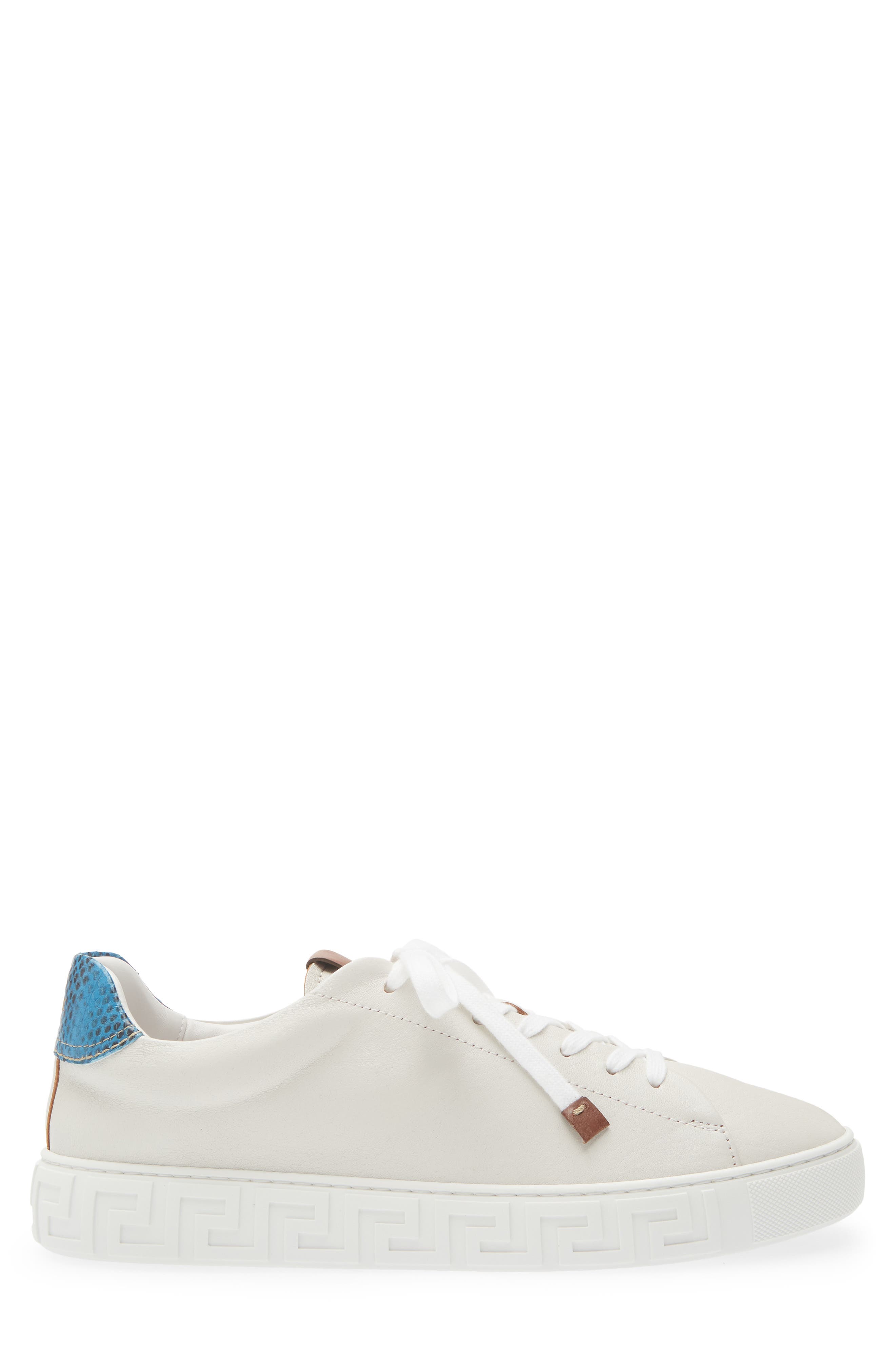 Versace First Line Greca Sneaker, Alternate, color, White Blue Rovere