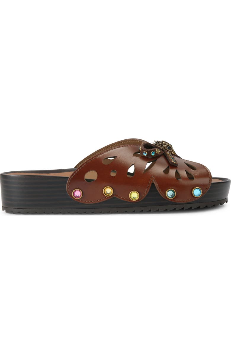 Kurt Geiger London Boho Butterfly Flatform Sandal, Main, color, Brown