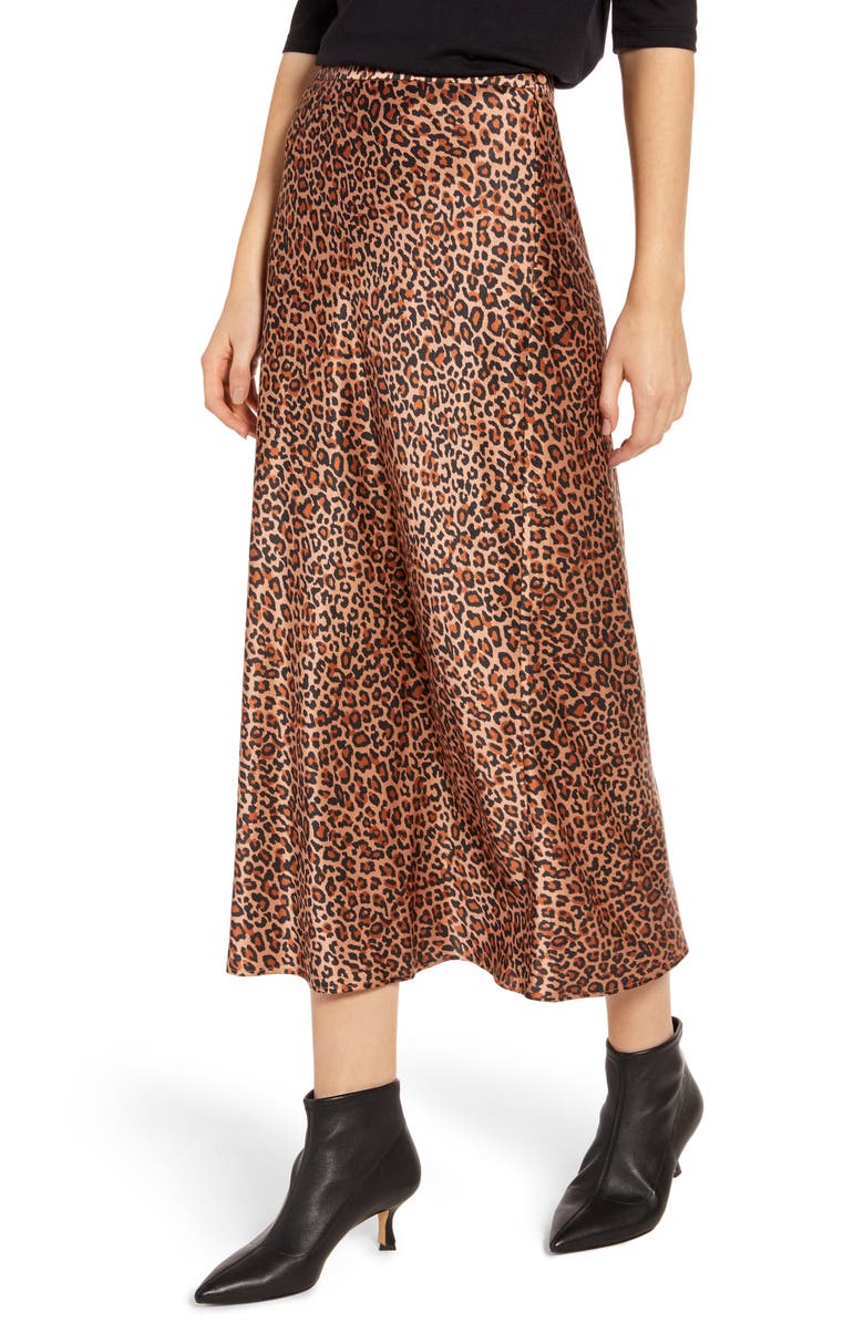 Something Navy Midi Slip Skirt, Main, color, 